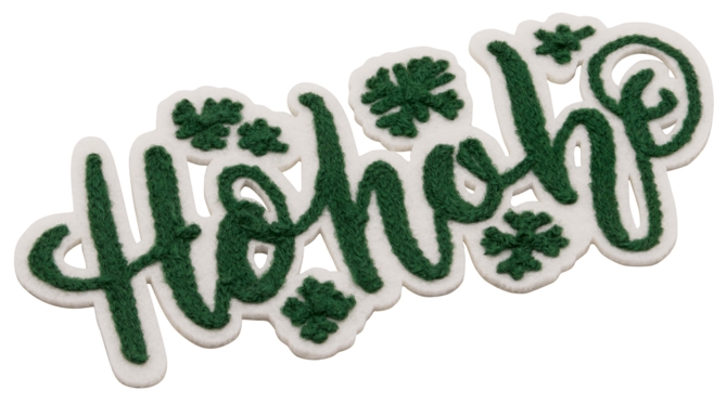 Aufnäher / Patch, Chenille, HoHoHo-Schriftzug - Bild 2