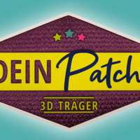 3D Applikation auf Trägerstoff - Silikonform aufgebracht auf ein effektvollen Untergrund