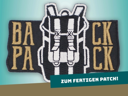 Von der Skizze zum fertigen Backpacker Patch Dateierstellung Grafik eigenes Design Rucksack Outdoor