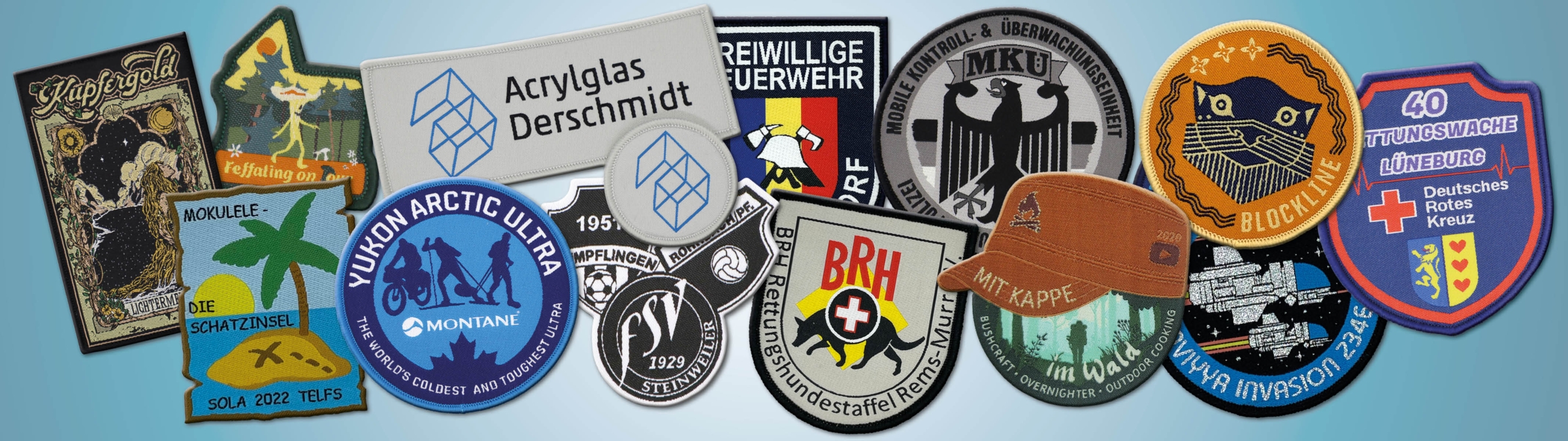 Gewebte Patches in großer Auswahl