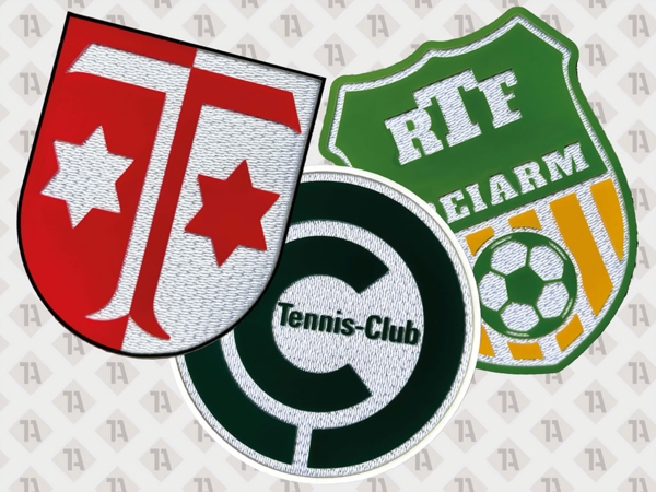 Sport Vereinsaufnäher gestickt – individuelle Patches für Fußball, Tennis & Turnvereine