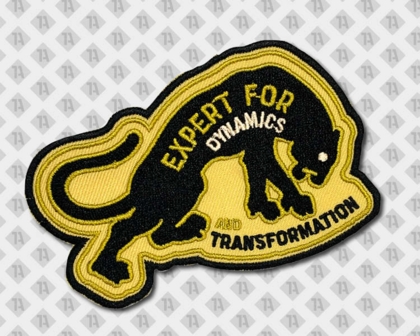 Konturgeschnittener Patch Aufnäher gestickt mit gesticktem Rand Transformation Tier Firmen