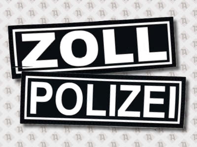 Große Aufnäher aus PVC Rubber für Polizei Rücken 1A Patch
