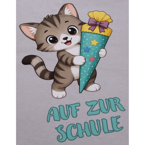 DTF / Textildruck / Bügelbild, Schultier Katze, 150x243 mm, für Baumwolle - Bild 2