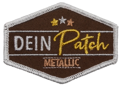 Beispielaufnäher/Veredelung, gestickt, Metallicgarn, DEIN PATCH - Bild 1