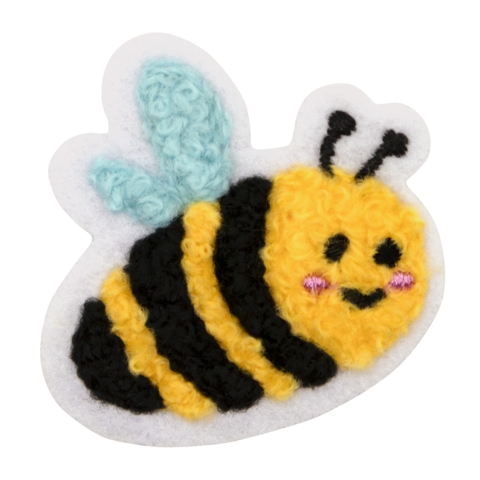 Aufnäher / Patch, Chenille, Hummel, zum aufkleben - Bild 1