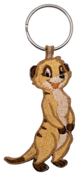 Schlüsselanhänger, gestickt, Erdmännchen - Bild 1