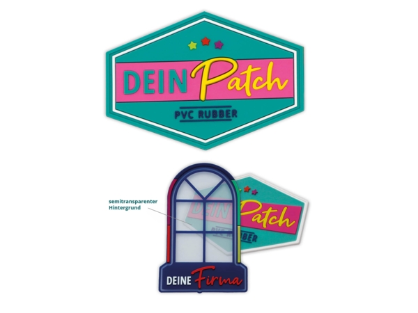 PVC Patch mit Logo – farbenfroher 3D-Aufnäher & transparentes Label für Deine Marke
