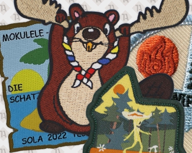 Gestickter Kettelrand freie Form Laserschnitt Pfadfinder Badges Abzeichen Patches Aufnäher