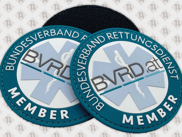 Aufnäher Patches für Rettungsdienst Wache PVC Rubber mit Klett