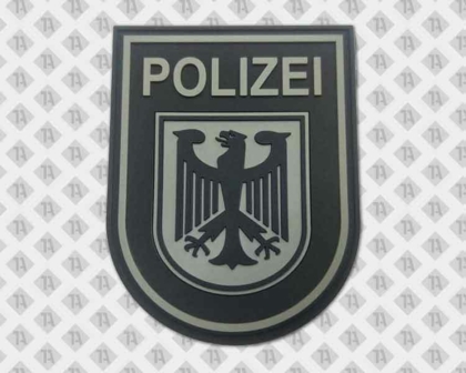 Patch Aufnäher Rubber PVC Wappenform Bundesadler Polizei