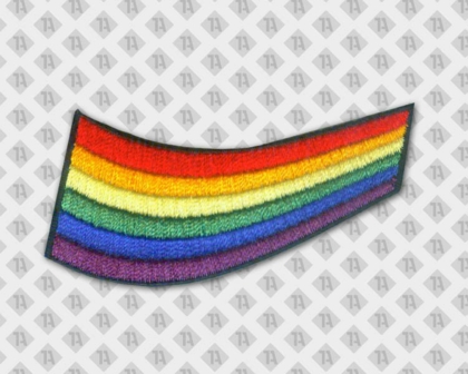 Gestickter Patch Aufnäher mit Stickrand Rainbow Flagge Allgemein