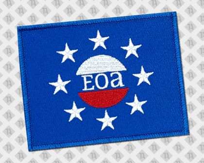 Gestickter Aufnäher Patch mit gesticktem Rand blau weiß rot von EOA Flagge Allgemein