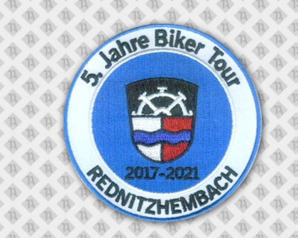Runder gestickter Aufnäher Patch gestickter Rand Biker Tour