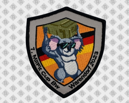 Konturgeschnittener Patch Aufnäher gestickt mit Kettelrand Koala Bundeswehr