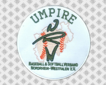 Runder gestickter Aufnäher Patch Badge Abzeichen mit gesticktem Rand Baseball Softball Vereine
