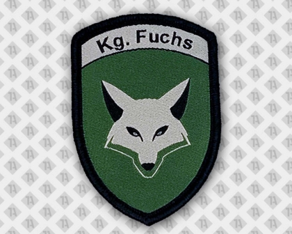 Patch Aufnäher gestickt mit Kettelrand Bundeswehr grün grauer Fuchs