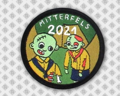 Patch Aufnäher rund gewebt mit Kettelrand Pfadfinder Zombies