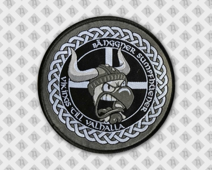 Gewebter runder Aufnäher Patch Abzeichen badge mit Kettelrand Wikinger Vikings Vereine