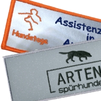 Bestickte reflektierende Patches – personalisierte Aufnäher mit reflektierendem Hintergrund für bessere Sichtbarkeit.