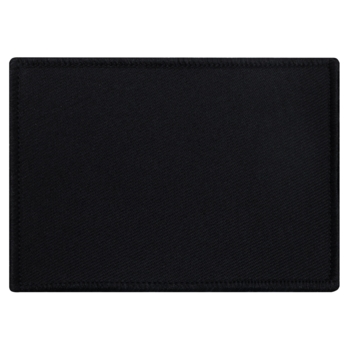 Namensaufnäher/Patch, Blanko, gewebt, Schwarz, 100x70 mm, zum Aufnähen - Bild 1