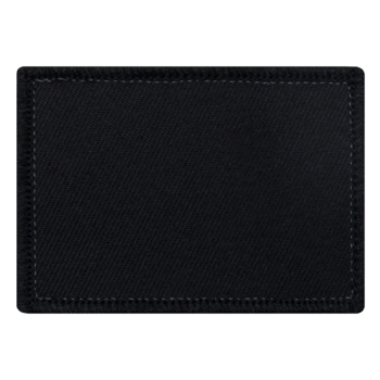 Namensaufnäher/Patch, Blanko, gewebt, Schwarz, gestickter Rand, 70x50 mm, Klett (einteilig) - Bild 1