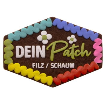 Beispielaufnäher/Veredelung, Filz mit geschäumten Applikationen, DEIN PATCH - Bild 1