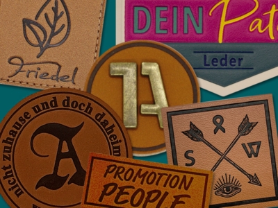Lederaufnäher mit Logo – hochwertige Patches geprägt oder bedruckt für dein Branding