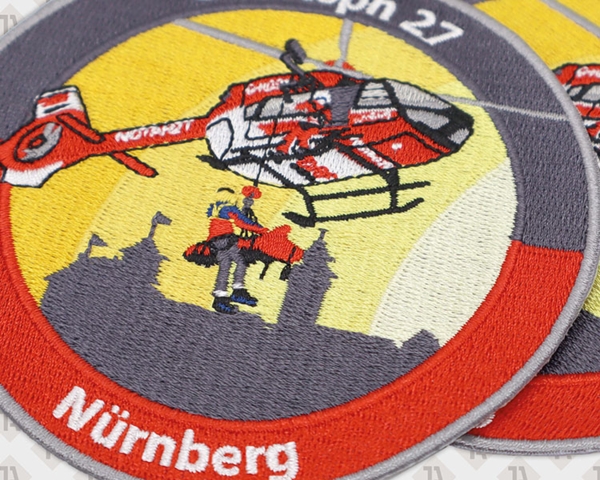 Patch Aufnäger gestickt mit gestickten Rand Christoph Notarzt DRF Rettungsdienst