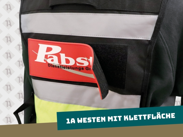 1A Westen reflektierend mit Klettfläche und PVC Rubber Patch Wetterfest