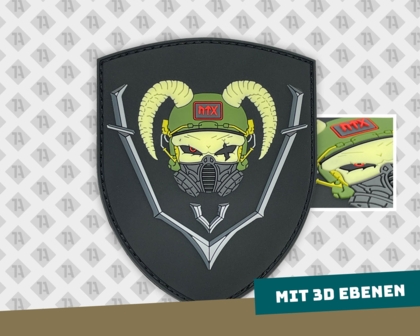 3D Rubber PVC Patch Aufnäher Badge Abzeichen Paintball