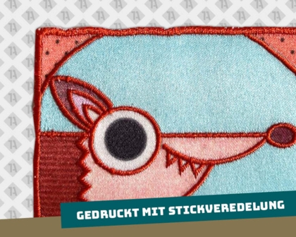 Patch Aufnäher gedruckt mit Stickveredelung bunt