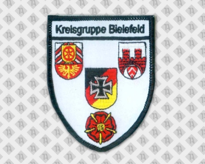 Gestickter Aufnäher Patch in Wappenform Kettelrand Deutschland Bundeswehr