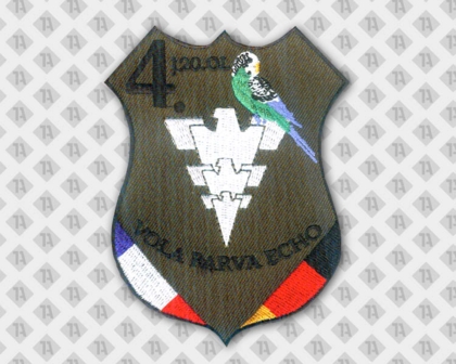 Gestickter Aufnäher Patch mit Stickrand in Wappenform Bundeswehr Vogel Flaggen