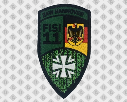 Wappen Patch Aufnäher gestickt mit Kettelrand ZAW Hannover Adler grün schwarz rot gold Bundeswehr