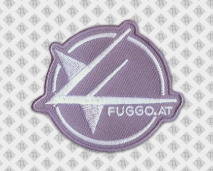 Gestickter Aufnäher Patch mit gesticktem Rand fuggo lila Gastro
