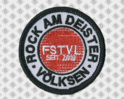 Rock am Deister Aufnäher mit Kettelrand gestickt