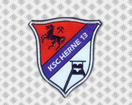 Badge Abzeichen Patch Aufnäher gestickt mit gesticktem Rand Herne Zeche Vereine