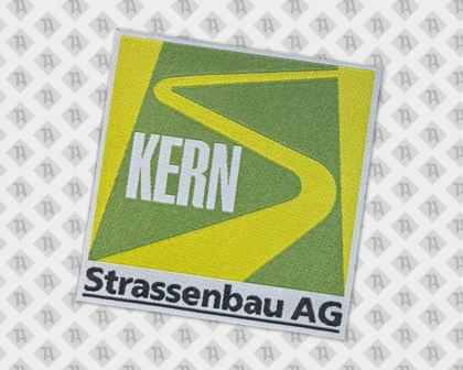 Aufnäher gewebt Laserschnitt rechteck