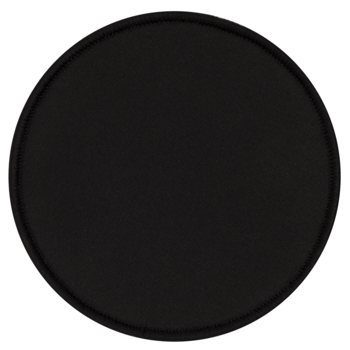 Aufnäher / Patch, gewebt, Blanko, Schwarz, 75 mm Durchmesser