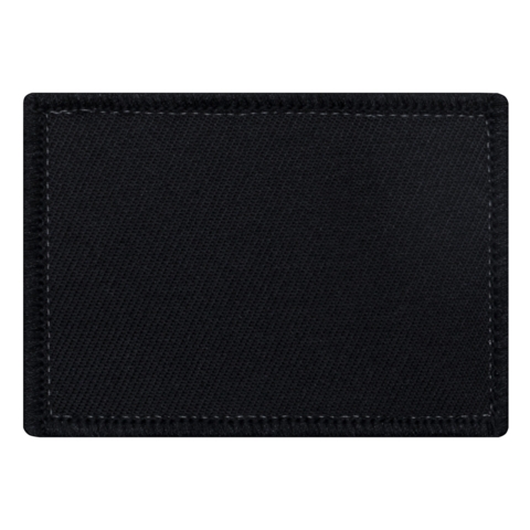 Namensaufnäher/Patch, Blanko, gewebt, Schwarz, gestickter Rand, 70x50 mm, Klett (einteilig) - Bild 1
