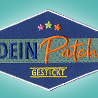Patch Aufnäher gestickt Konturgeschnitten