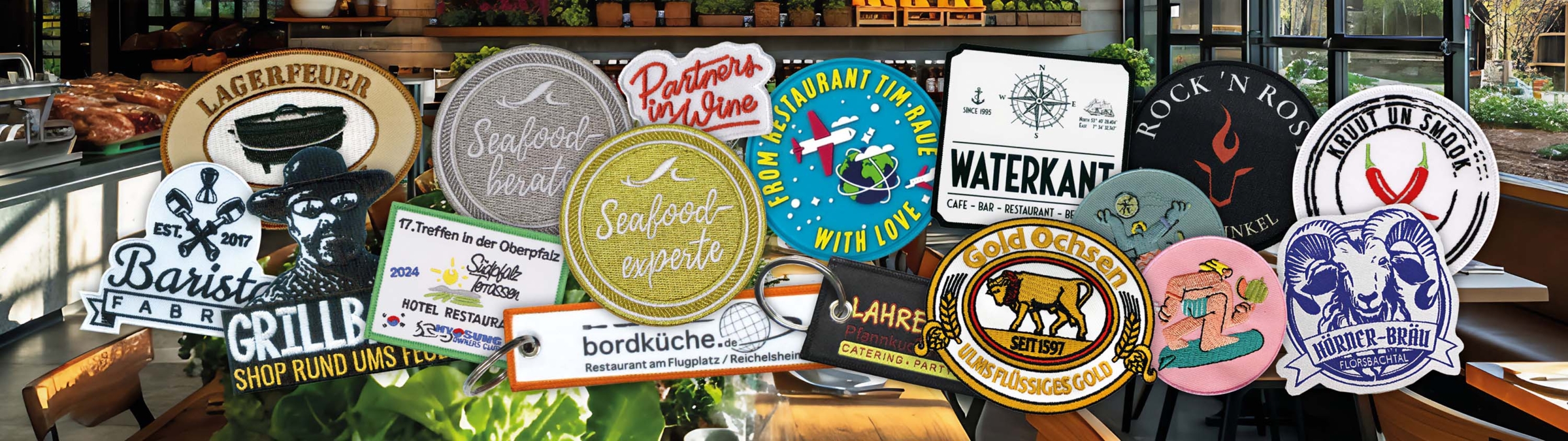 Patches und Aufnäher für Gastronomiebekleidung und Servicepersonal