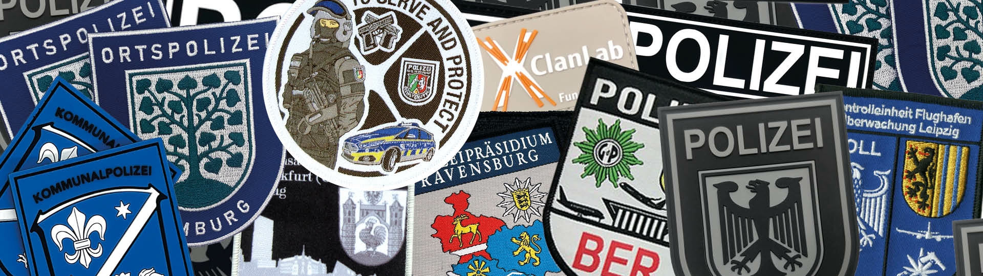Onlineshop für Polizei Patches, Abzeichen, Klett Patches, Dienstgradabzeichen