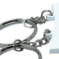 Schlüsselanhänger PVC Rubber mit Öse und Kette