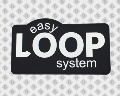 PVC Rubber Patch Aufnäher Konturschnitt schwarz weiß Loop Firmen