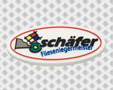 PVC Rubber Patch Aufnäher Badge bunt Fliesenleger Handwerker