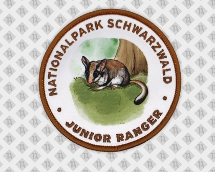 Patch Gedruckt+ Kettelrand Nationalpark Schwarzwald Maus fotorealistischer Druck Junior Ranger Aufnäher Abzeichen