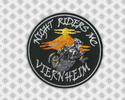 Runder gestickter Patch mit gesticktem Rand für Biker Riders MC