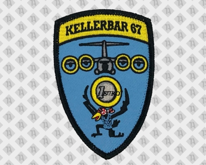 Konturgeschnittener gestickter Patch Aufnäher mit Kettelrand Abzeichen Bundeswehr LTG Flugzeug Geschwader